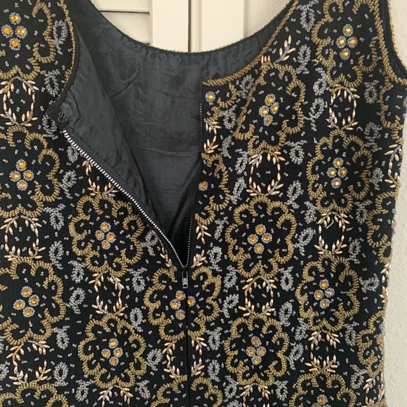 ✨1940’s/1950 VINTAGE Unbranded unique beaded vest - Picture 7 of 15